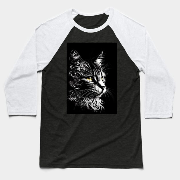 Cat Beauty #6 Baseball T-Shirt by MarkColeImaging